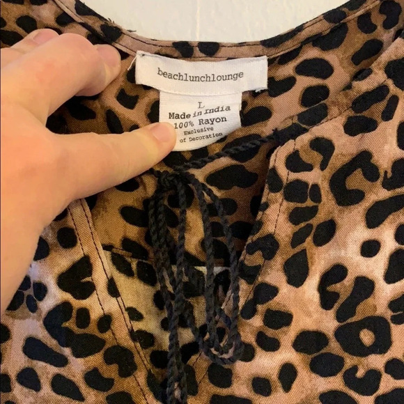 BeachLunchLounge - animal print tank tunic, L - Picture 2 of 2